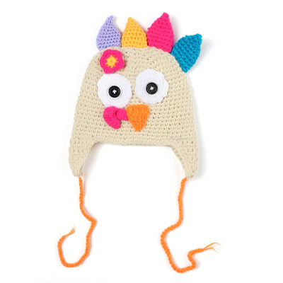 Gorro Tejido a Mano con Diseño de Pavo para Acción de Gracias - Image 4
