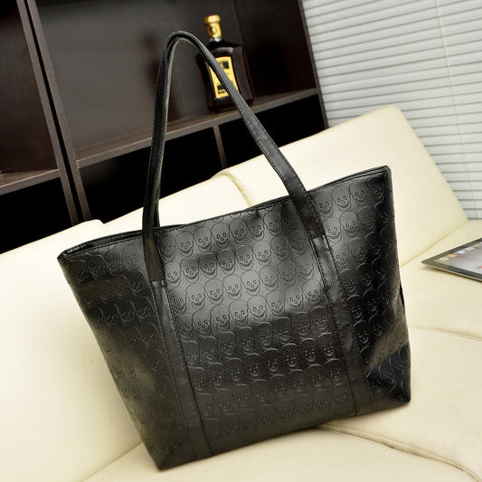 Bolso de Cuero PU con Calavera - Cartera Grande Impermeable para Mujer - Image 2