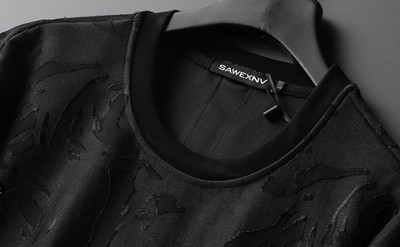 Suéter Cuello Redondo Manga Larga para Hombre Negro - Image 12