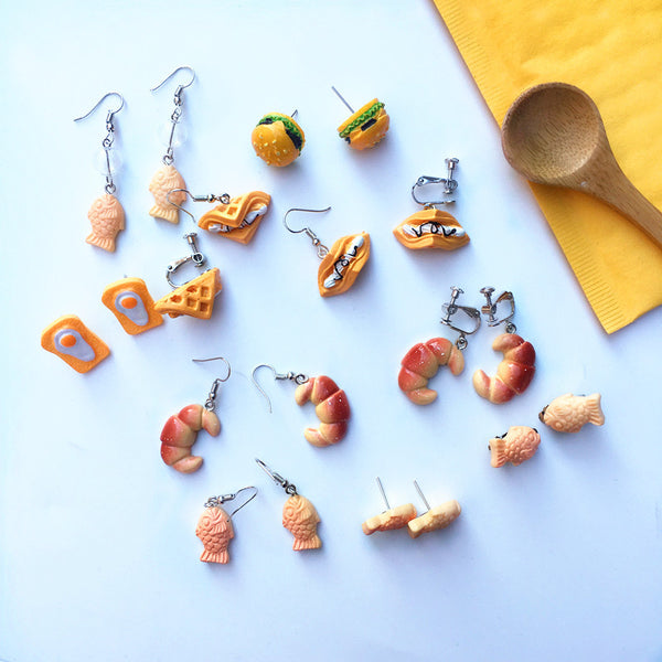 Aretes Divertidos de Hamburguesa Creativa