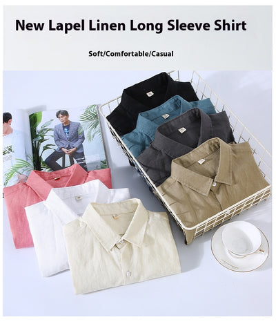Camisa de Lino Puro para Hombre - Estilo Versátil Moderno - Image 14