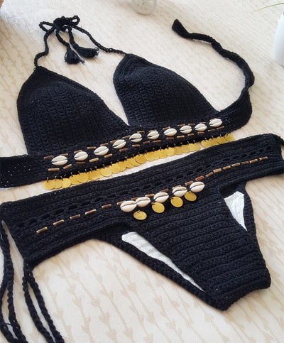 Bikini Retro Tejido a Mano - Traje de Baño Dividido Estilo Europa - Image 6