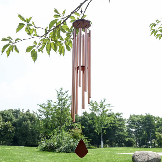 Carillón de Viento Decorativo de Madera Maciza con Tubos Metálicos - Image 26