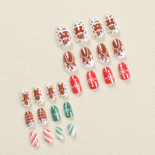 Uñas Postizas Decoradas - Casa de Chocolate y Hombre de Jengibre - Image 2