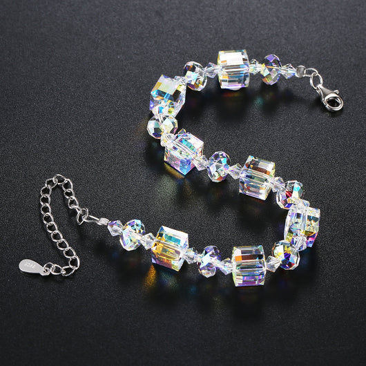 Pulsera de Cristal Austriaco con Cuentas de Plata S925 - Image 10