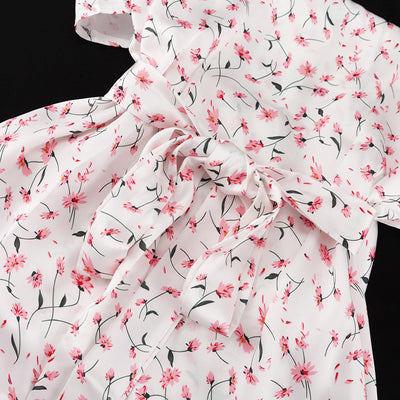 Vestido Camisero Floral con Cordones y Escote en V - Image 19
