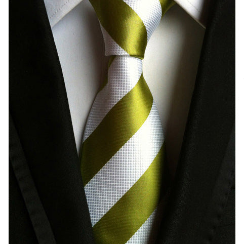 Corbata Ejecutiva de Seda Jacquard a Rayas Grandes - Image 12