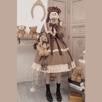 Vestido Lolita Soft Girl para Fiesta de Té con Osito de Peluche - Image 6