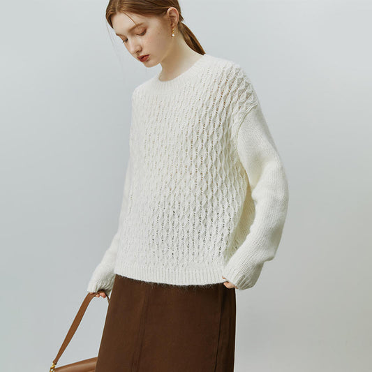 Suéter Tejido Retorcido para Invierno - Pullover de Punto Mujer - Image 2