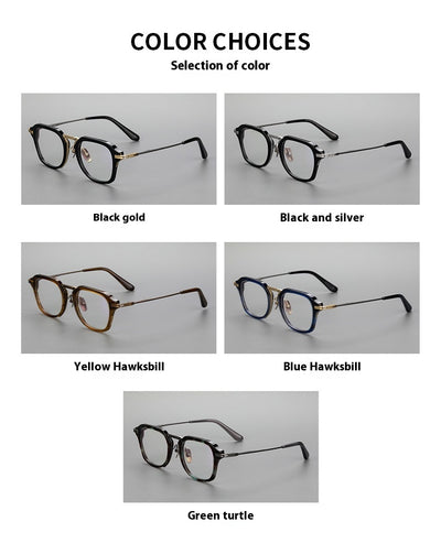 Gafas Retro de Titanio Puro con Montura de Lámina Metálica - Image 17