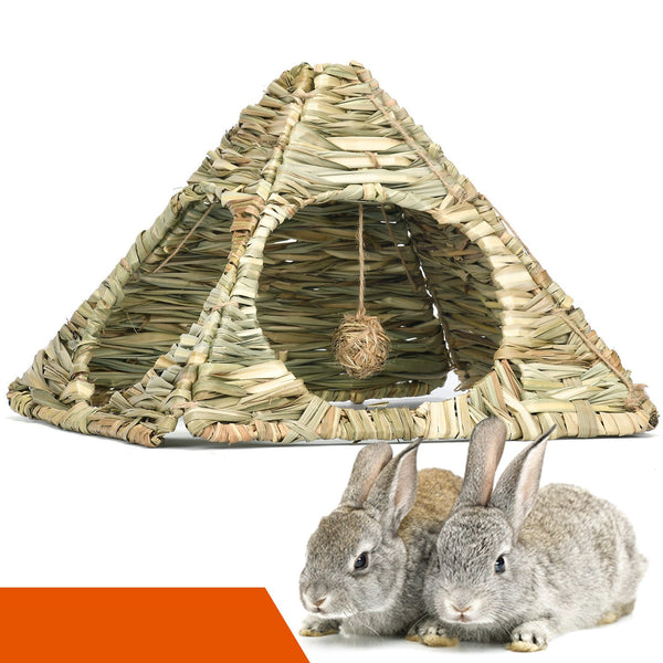Casita Plegable de Pasto para Conejos y Mascotas Pequeñas