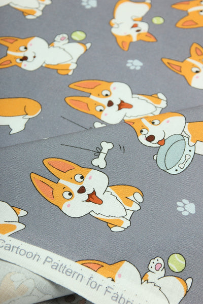 Tela de Algodón Nórdico Estampado Corgi - Image 5