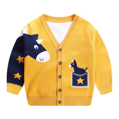 Suéter Infantil Escote V Diseño Cartoon para Otoño - Image 7