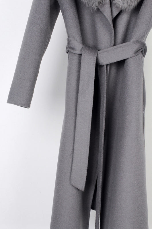 Abrigo de Lana Reversible Doble Faz con Cinturón - Corte Slim Otoño Invierno - Image 13
