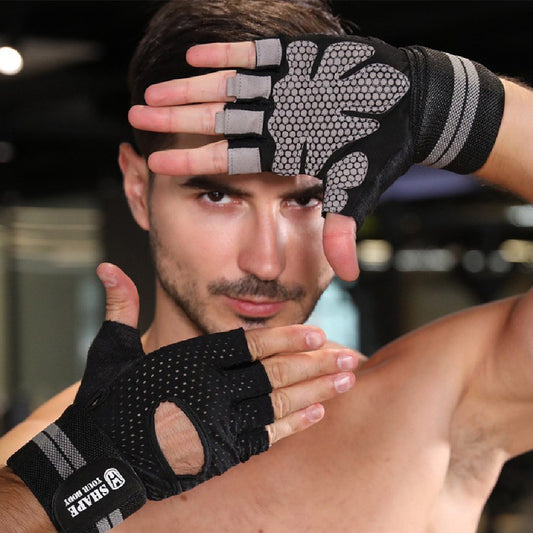 Guantes de Gimnasio para Levantamiento de Pesas Unisex Antideslizantes