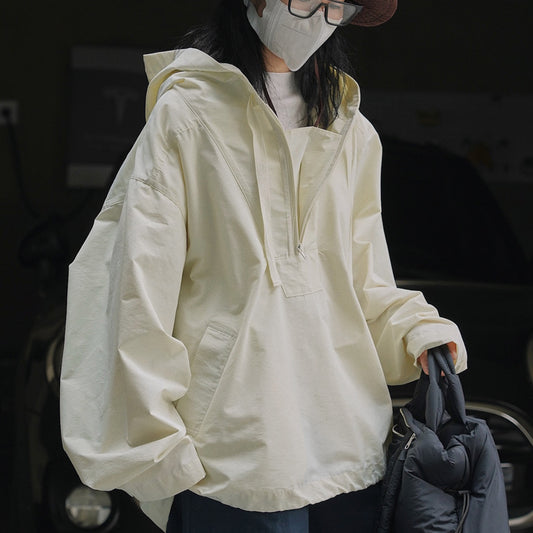 Chaqueta Hoodie Urbana Coreana Slim Fit Cortavientos