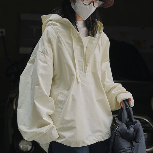 Chaqueta Hoodie Urbana Coreana Slim Fit Cortavientos