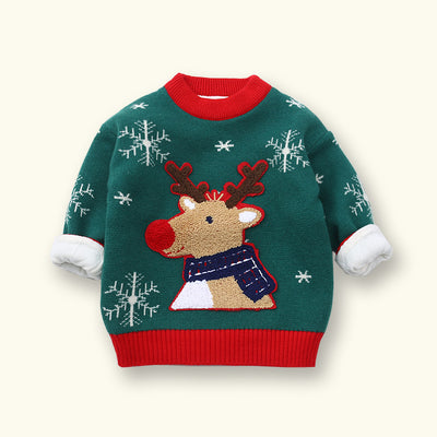 Suéter Infantil Acolchado Reno Navideño