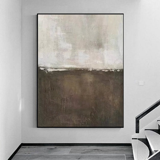 Cuadro Abstracto Wabi-Sabi Óleo Sobre Lienzo Decoración Moderna Sin Marco - Image 5