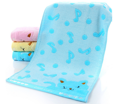 Toallas de Baño Fibra de Bambú con Diseño Gatito - Image 2