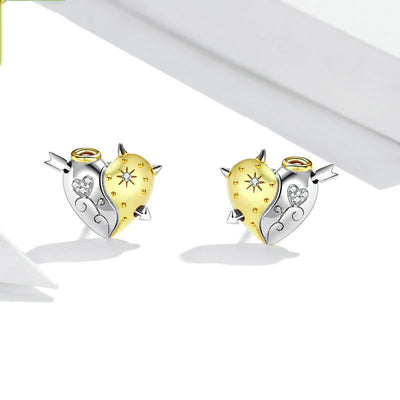 Aretes Ángel y Demonio en Plata Pura S925 - Image 4