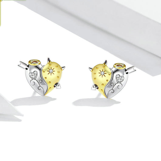 Aretes Ángel y Demonio en Plata Pura S925 - Image 4