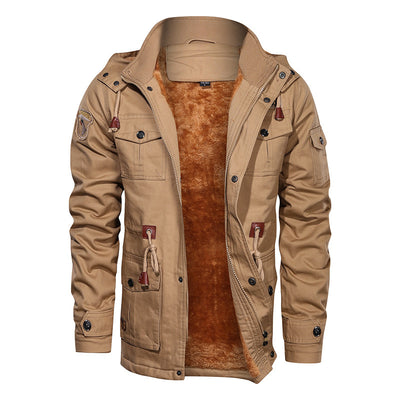 Chaqueta Térmica Militar para Hombre con Capucha - Abrigo de Invierno Grueso Mountainskin - Image 10