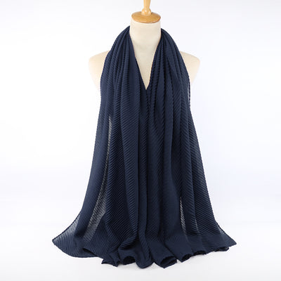 Pañuelo de algodón plisado para mujer - Image 18