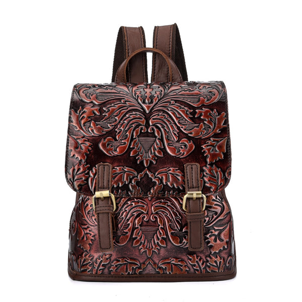 Mochila Vintage con Relieve Embosado