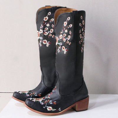 Botas Vaqueras Vintage con Bordados de Caña Alta - Image 12