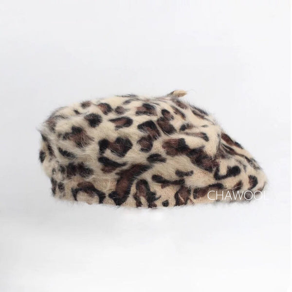 Boina Retro Leopardo Artista - Estilo Versátil e Icónico