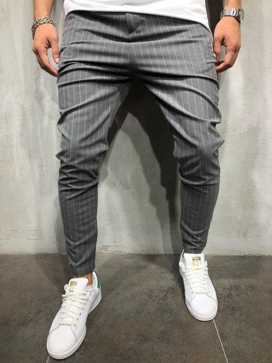 Pantalones Casuales para Hombre con Diseño de Rayas y Combinación de Colores - Image 6