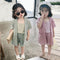Conjunto de Tres Piezas Infantil: Chaleco, Shorts y Blusa de Gasa Ligera para Primavera y Verano