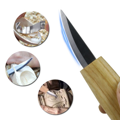 Cuchillo Profesional de Acero Inoxidable para Tallado en Madera - Image 4