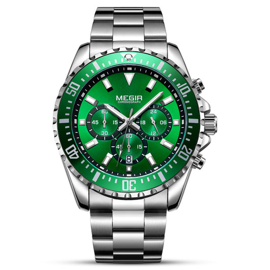 Reloj Cronógrafo Multifuncional para Hombre con Correa de Acero Sólido - Image 9