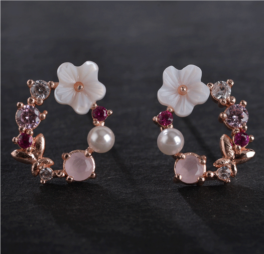 Aretes Florales Delicados para Mujer - Image 4