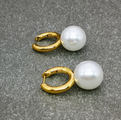 Aretes de Perla con Baño de Oro 18K - Diseño Elegante - Image 9