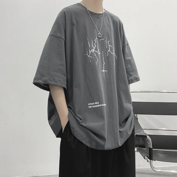 Camiseta Hombre Suelta Manga Corta - Diseño Moderno