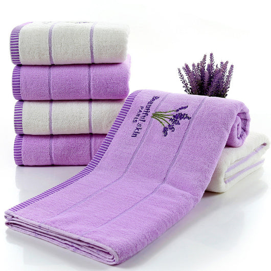Toalla de Baño de Algodón Puro Perfumada con Lavanda - Image 4
