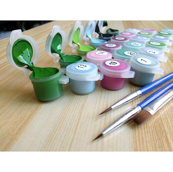 Pintura Digital DIY sin Marco - Kit Completo para Crear tu Propia Obra de Arte