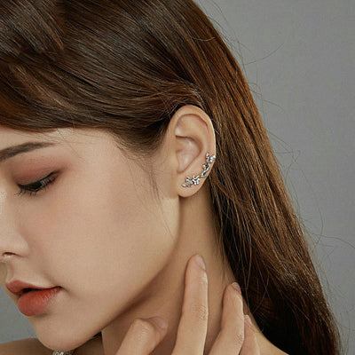 Aretes de Plata con Mariposa y Circonita para Mujer