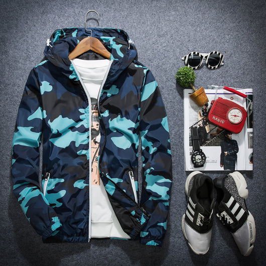 Chaqueta Camuflada Ligera con Capucha - Estilo Coreano Juvenil - Image 4