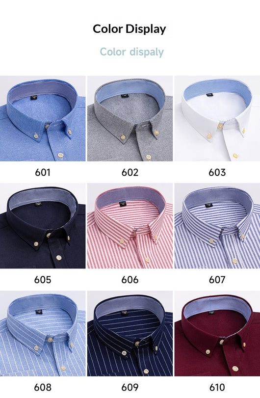 Camisa Cuadriculada Casual de Manga Larga para Hombre Talla Grande - Image 22