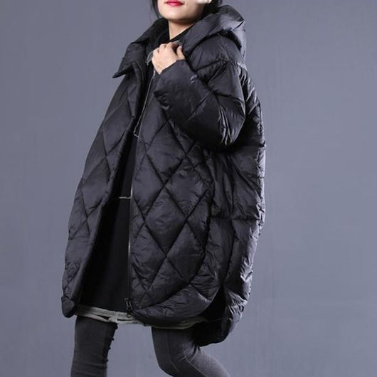 Chaqueta de Algodón con Capucha Largo Medio