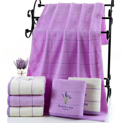 Toalla de Baño de Algodón Puro Perfumada con Lavanda