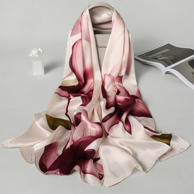 Pañuelo de Seda Ligero Multiestación para Primavera, Otoño e Invierno - Image 9