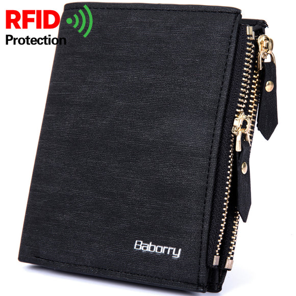 Men's Short Wallet with RFID Protection - Wholesale Pack