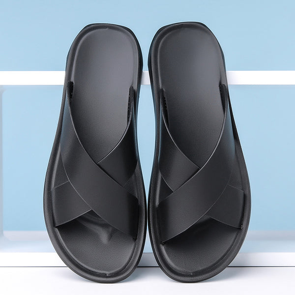 Pantuflas Casuales de Cuero para Hombre - Comodidad de Verano - Image 6