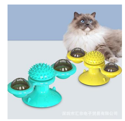 Juguete Interactivo Giratorio para Gatos - Rascador Multiusos con Limpiador Dental - Image 5