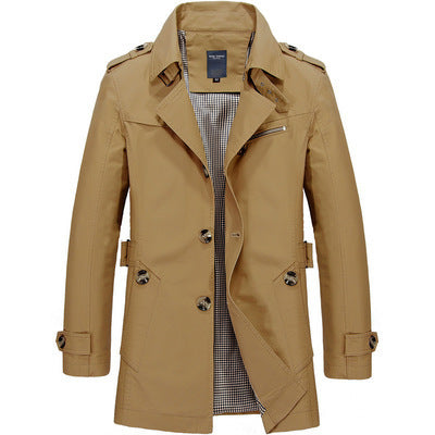 Abrigo Trench Casual para Hombre de Largo Medio - Image 5